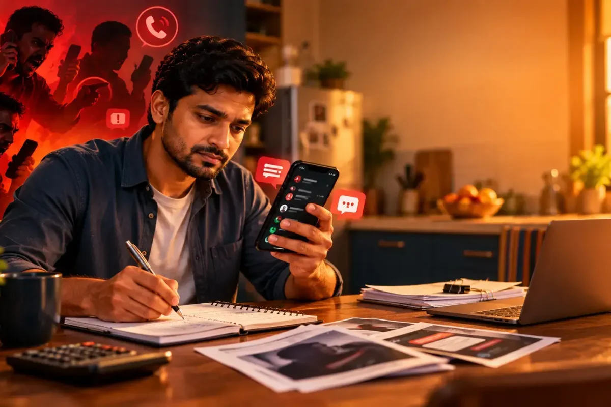 Digital loan app contact list harassment India and a borrower documenting unwanted calls