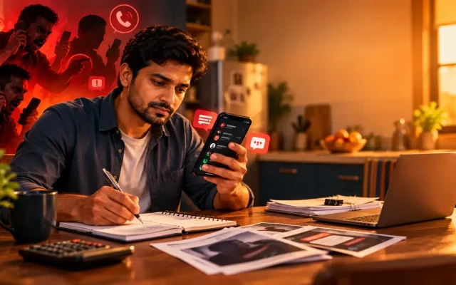 Digital loan app contact list harassment India and a borrower documenting unwanted calls