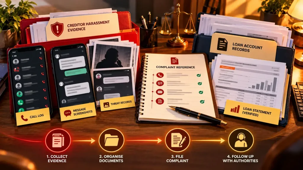 Evidence checklist for reporting digital loan app contact list harassment India